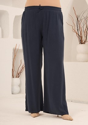 RMG -1857 Kadın Lacivert Normal Bel Pantolon