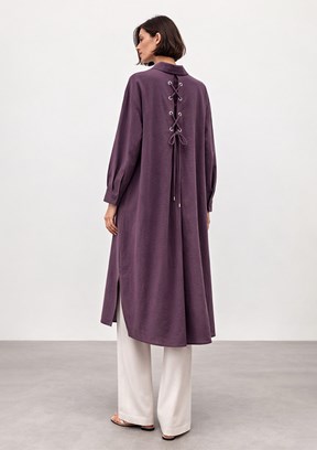 ARMİNE - 26YTD452 Kadın Bordo Gömlek Tunik