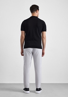 SÜVARİ - STR2013700008 Erkek Siyah Triko T-Shirt