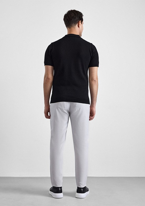 SÜVARİ - STR2013700008 Erkek Siyah Triko T-Shirt