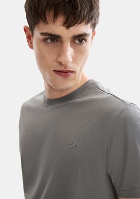 BACKANDBOND - B35S10004 Erkek Gri Bisiklet Yaka T-Shirt