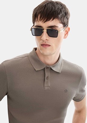 BACKANDBOND - B35S10042 Erkek Koyu Vizon T-Shirt