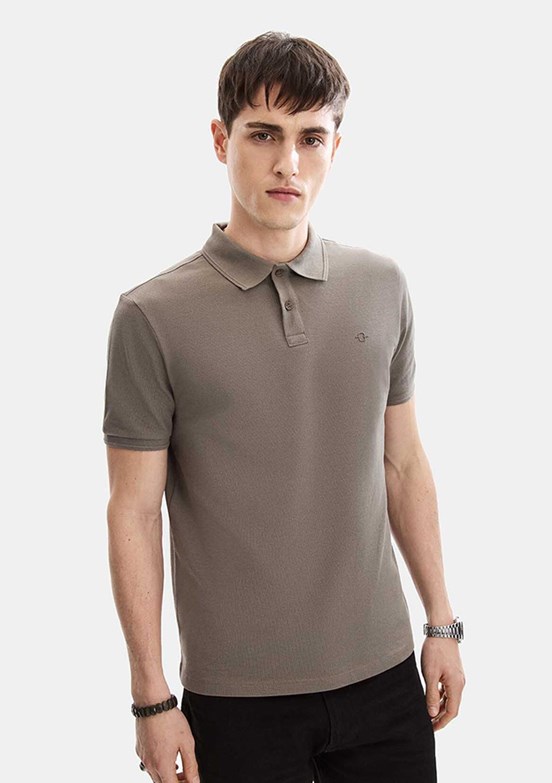 BACKANDBOND - B35S10042 Erkek Koyu Vizon T-Shirt