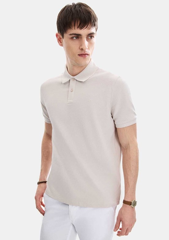 BACKANDBOND - B35S10042 Erkek Bej T-Shirt