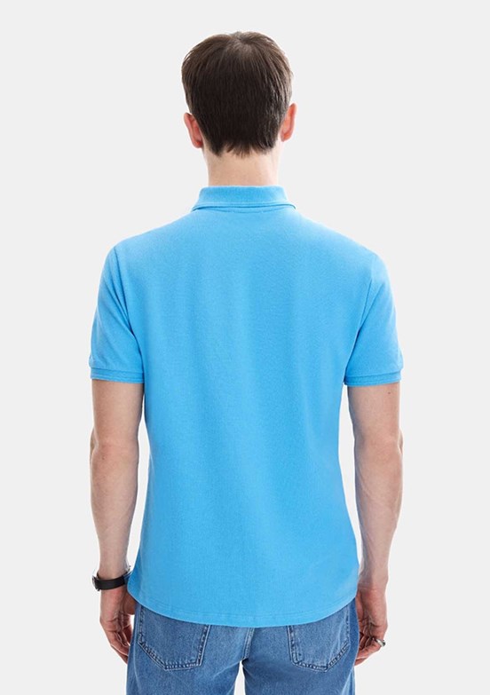 BACKANDBOND - B35S10042 Erkek Gök Mavisi T-Shirt