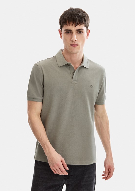 BACKANDBOND - B35S10042 Erkek Yeşil Polo Yaka T-Shirt