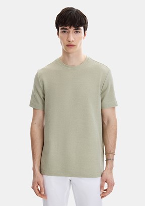 BACKANDBOND - B35S10062 Erkek Yeşil Bisiklet Yaka T-Shirt