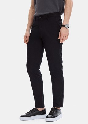 BACKANDBOND - B35S30001 Erkek Siyah Dokuma Pantolon