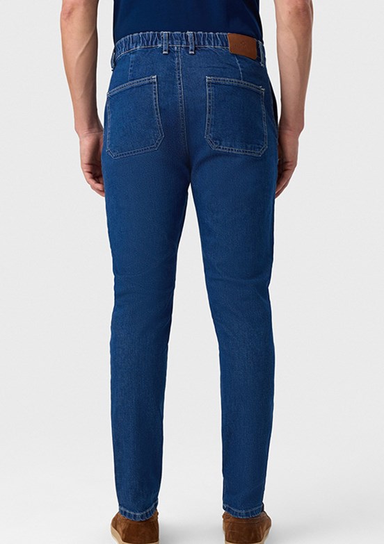 BACKANDBOND - B35S35015 Erkek Mavi 5 Cep Jean Pantolon