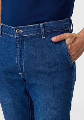 BACKANDBOND - B35S35015 Erkek Mavi 5 Cep Jean Pantolon