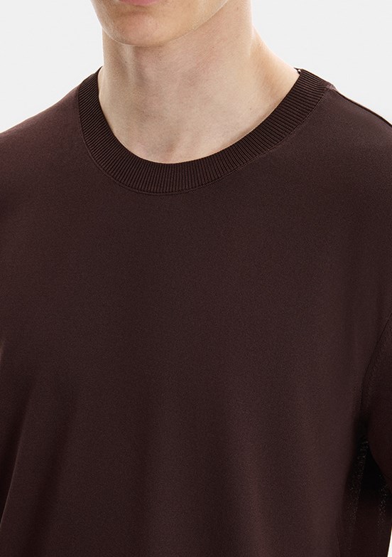 BACKANDBOND - B35S40019 Erkek Kahverengi Triko T-Shirt