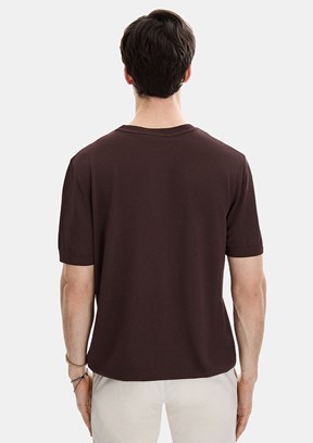 BACKANDBOND - B35S40019 Erkek Kahverengi Triko T-Shirt