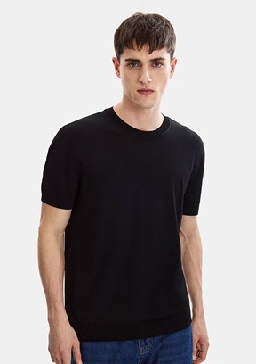 BACKANDBOND - B35S40019 Erkek Siyah Triko T-Shirt