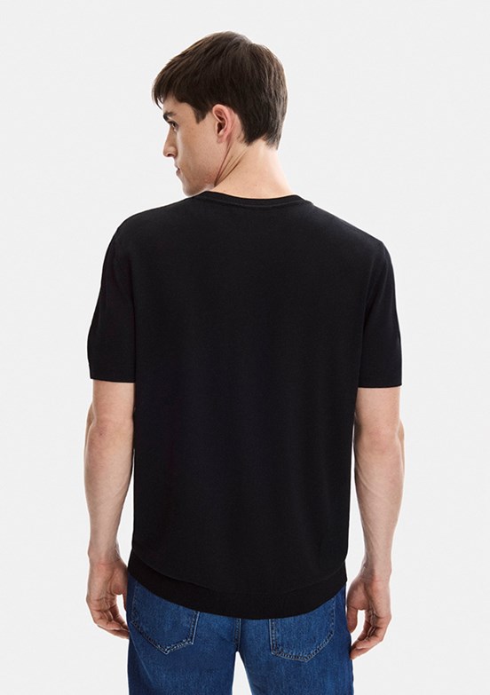BACKANDBOND - B35S40019 Erkek Siyah Triko T-Shirt