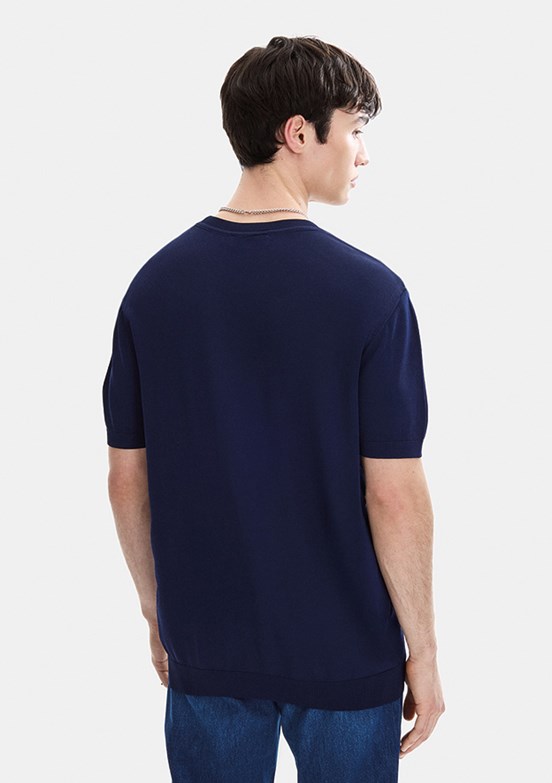 BACKANDBOND - B35S40019 Erkek Lacivert Triko T-Shirt