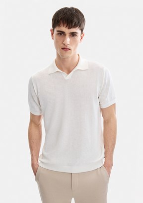 BACKANDBOND - B35S40030 Erkek Beyaz Triko T-Shirt