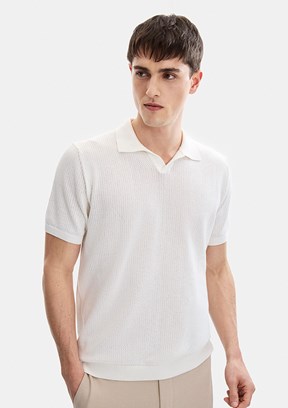 BACKANDBOND - B35S40030 Erkek Beyaz Triko T-Shirt