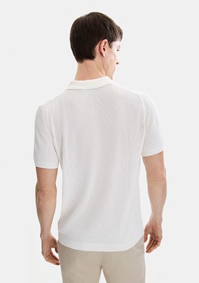 BACKANDBOND - B35S40030 Erkek Beyaz Triko T-Shirt