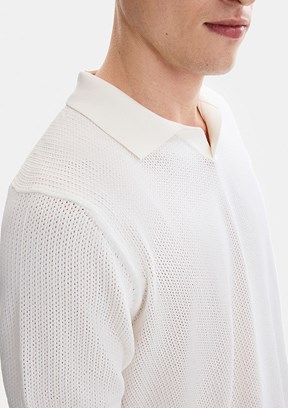 BACKANDBOND - B35S40030 Erkek Beyaz Triko T-Shirt