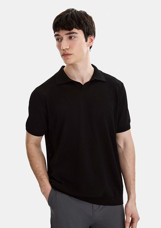 BACKANDBOND - B35S40030 Erkek Siyah Triko T-Shirt