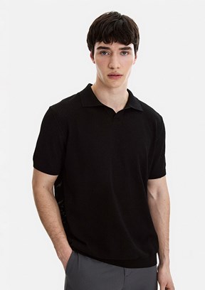 BACKANDBOND - B35S40030 Erkek Siyah Triko T-Shirt