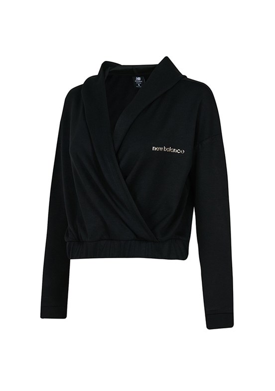 NEW BALANCE - WNH1614 Kadın Siyah Sweatshirt