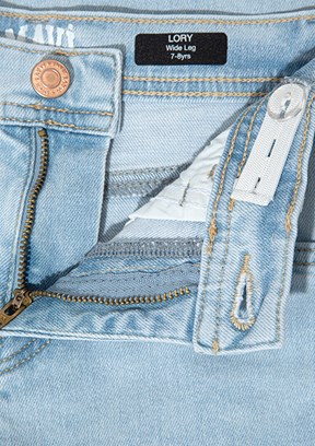 MAVİ Lory - M7010036-84473 Kız Çocuk Mavi Bol Paça Jean Pantolon