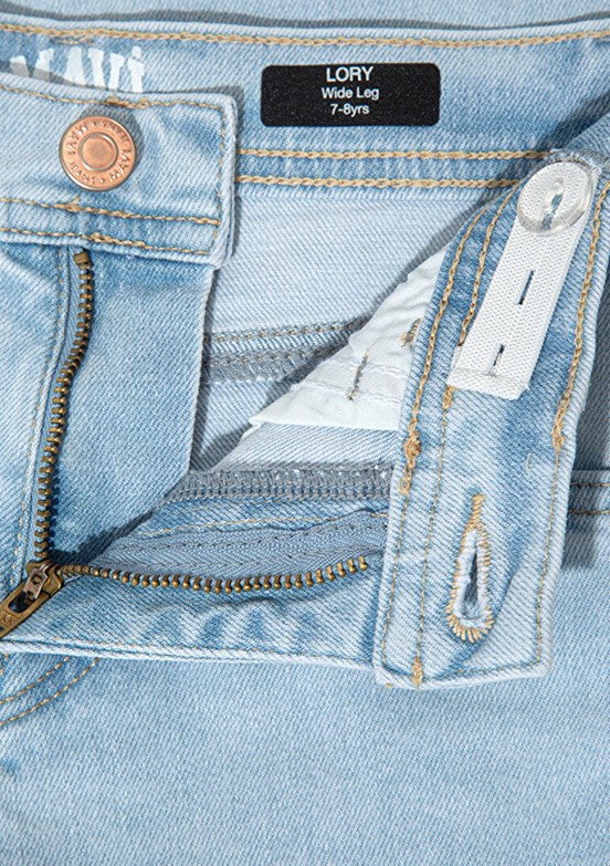 MAVİ Lory - M7010036-84473 Kız Çocuk Mavi Bol Paça Jean Pantolon