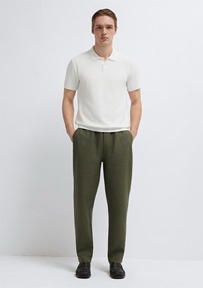 MAVİ - M0010577-71581 Erkek Yeşil Normal Bel Pantolon