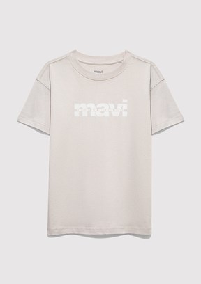 MAVİ - M6610444-90782 Erkek Çocuk Gri Baskılı T-Shirt