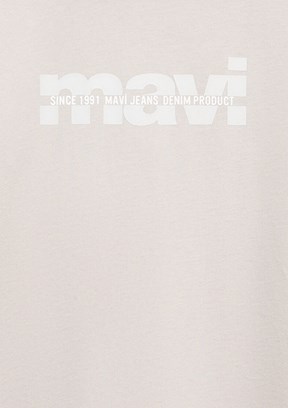 MAVİ - M6610444-90782 Erkek Çocuk Gri Baskılı T-Shirt