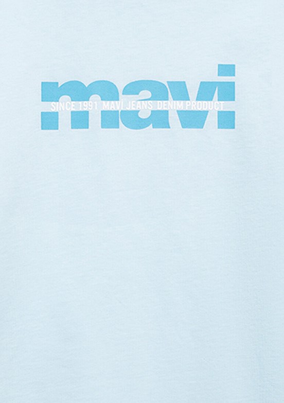 MAVİ - M6610444-91361 Erkek Çocuk Mavi Baskılı T-Shirt