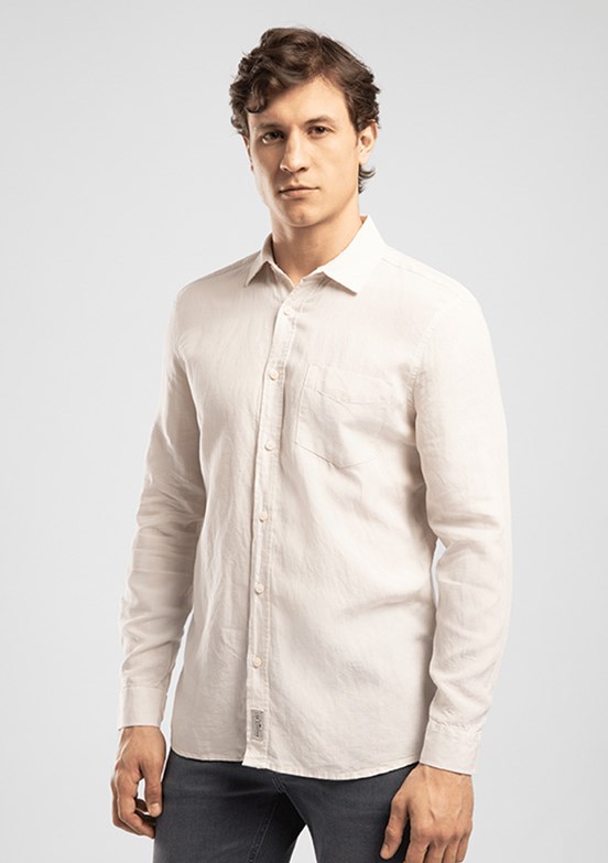 LEE COOPER Russo - 262 LCM 241006 Erkek Beyaz Uzun Kol Gömlek