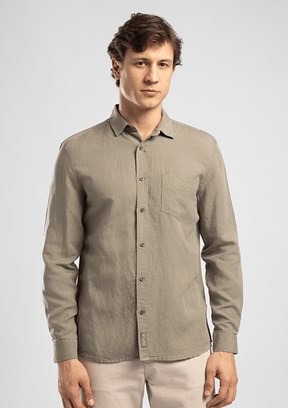 LEE COOPER Russo - 262 LCM 241006 Erkek Yeşil Uzun Kol Gömlek