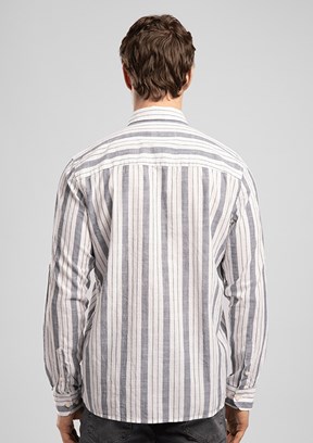 LEE COOPER Darse - 262 LCM 241009 Erkek Lacivert Uzun Kol Gömlek