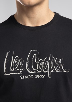 LEE COOPER Drawos - 262 LCM 242005 Erkek Siyah O Yaka T-Shirt