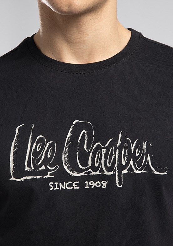 LEE COOPER Drawos - 262 LCM 242005 Erkek Siyah O Yaka T-Shirt