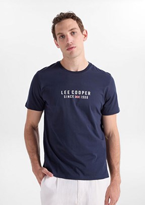LEE COOPER - 262 LCM 242031 Erkek Lacivert O Yaka T-Shirt