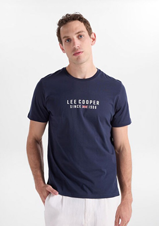 LEE COOPER - 262 LCM 242031 Erkek Lacivert O Yaka T-Shirt
