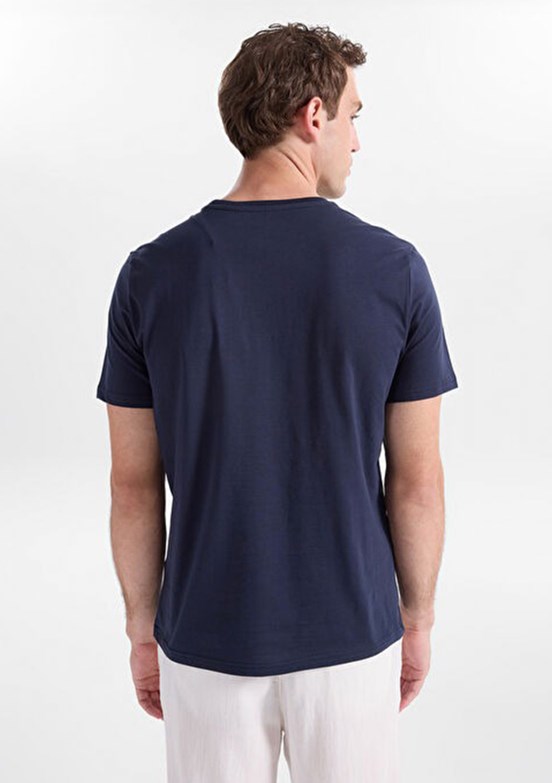 LEE COOPER - 262 LCM 242031 Erkek Lacivert O Yaka T-Shirt