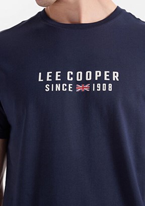 LEE COOPER - 262 LCM 242031 Erkek Lacivert O Yaka T-Shirt