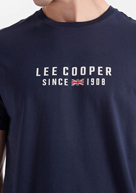 LEE COOPER - 262 LCM 242031 Erkek Lacivert O Yaka T-Shirt
