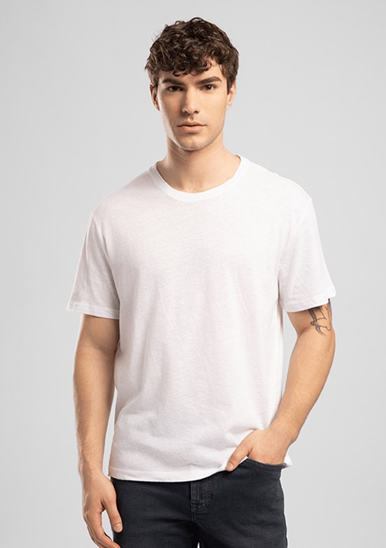 LEE COOPER Nicco - 262 LCM 242058 Erkek Beyaz O Yaka T-Shirt