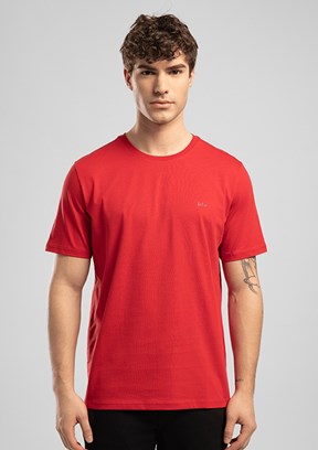 LEE COOPER Logos - 262 LCM 242033 Erkek Kırmızı O Yaka T-Shirt
