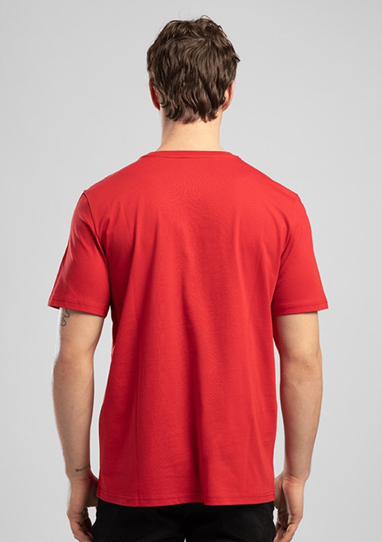 LEE COOPER Logos - 262 LCM 242033 Erkek Kırmızı O Yaka T-Shirt