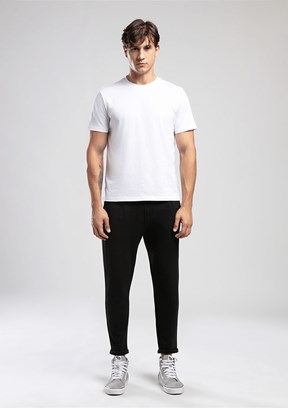 LEE COOPER Logos - 262 LCM 242033 Erkek Beyaz O Yaka T-Shirt