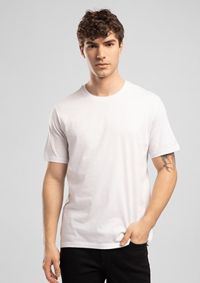 LEE COOPER Baselo - 262 LCM 242001 Erkek Beyaz O Yaka T-Shirt