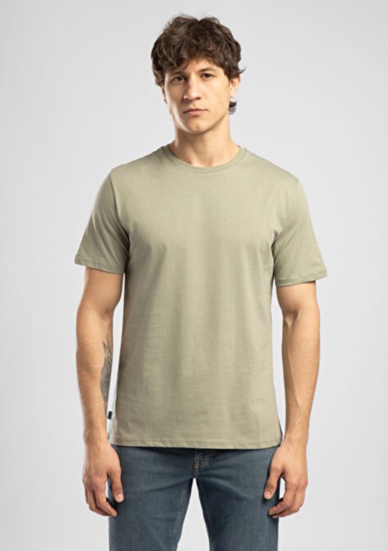 LEE COOPER - 262 LCM 242001 Erkek Yeşil O Yaka T-Shirt