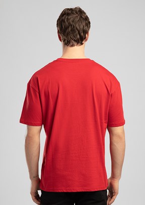 LEE COOPER Aylex - 262 LCM 242036 Erkek Kırmızı O Yaka T-Shirt