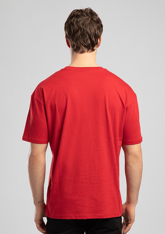 LEE COOPER Aylex - 262 LCM 242036 Erkek Kırmızı O Yaka T-Shirt